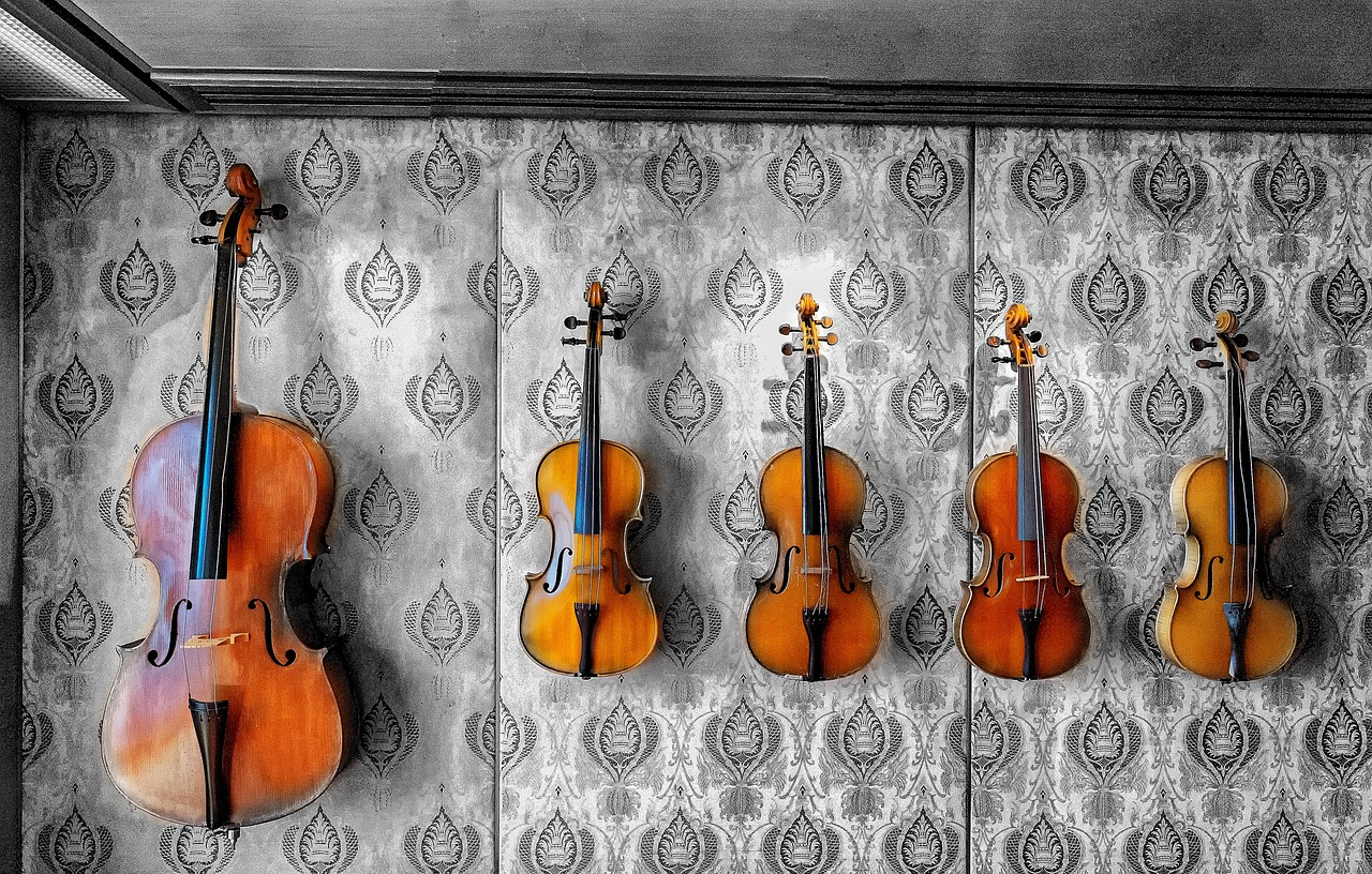 Violins vs Fiddles vs Violas - intro image showing these instruments.