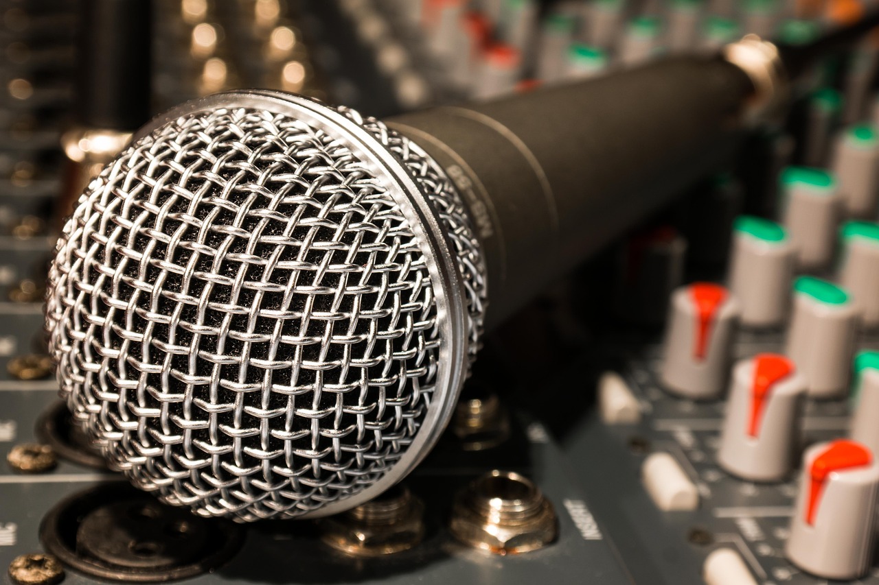careers for music lovers - intro image - close up shot of a mic on a mixing board.